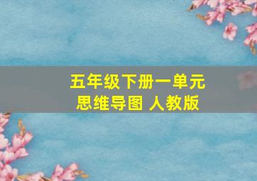 五年级下册一单元思维导图 人教版